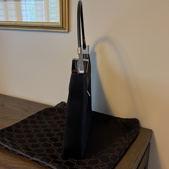 Authentic Gucci Hobo Canvas and Leather Trim Purse - Picture 7 of 12